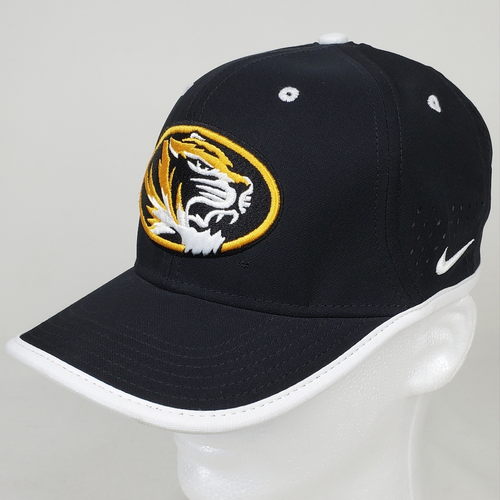 Missouri Tigers Mizzou Nike Ball Cap Hat Adjustable Baseball Black Curve Bill